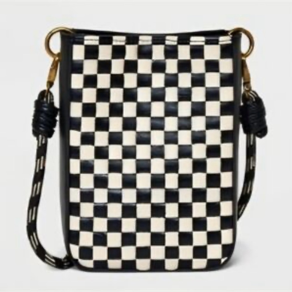 Universal Thread Black and White Checkered Crossbody Bag